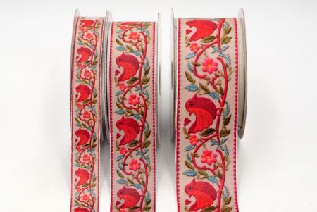 Spring Flower Birds Jacquard Ribbon_AI-KN